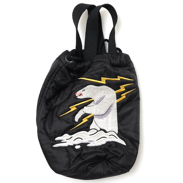 HOUSTON（ヒューストン）EMB QUILTING EFECT BAG 刺繍キルティング エフェクトバッグ [ALASKA][2色]【レターパックプラス対応】