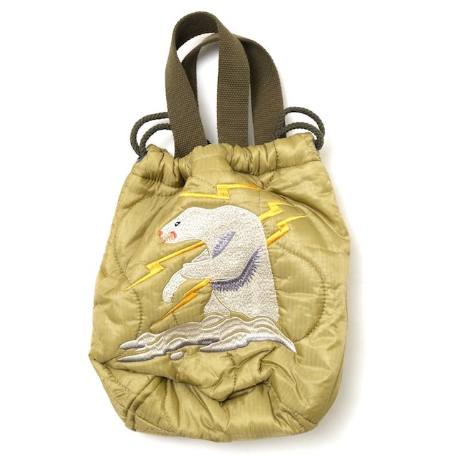 HOUSTON（ヒューストン）EMB QUILTING EFECT BAG 刺繍キルティング エフェクトバッグ [ALASKA][2色]【レターパックプラス対応】