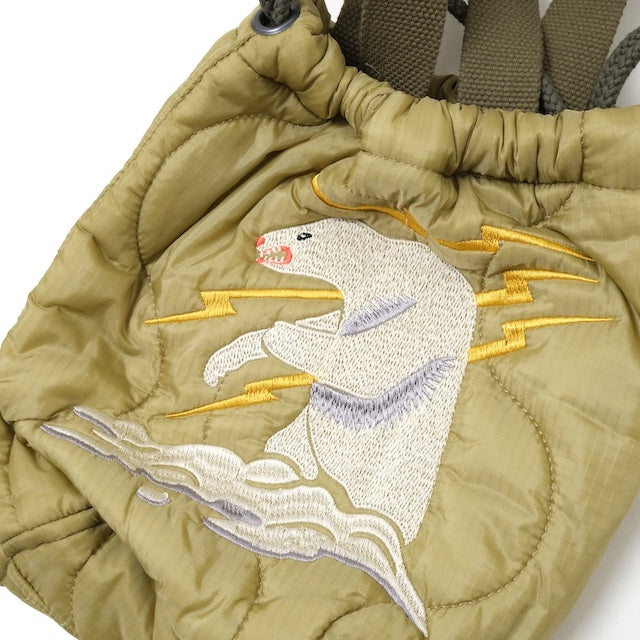 HOUSTON（ヒューストン）EMB QUILTING EFECT BAG 刺繍キルティング エフェクトバッグ [ALASKA][2色]【レターパックプラス対応】