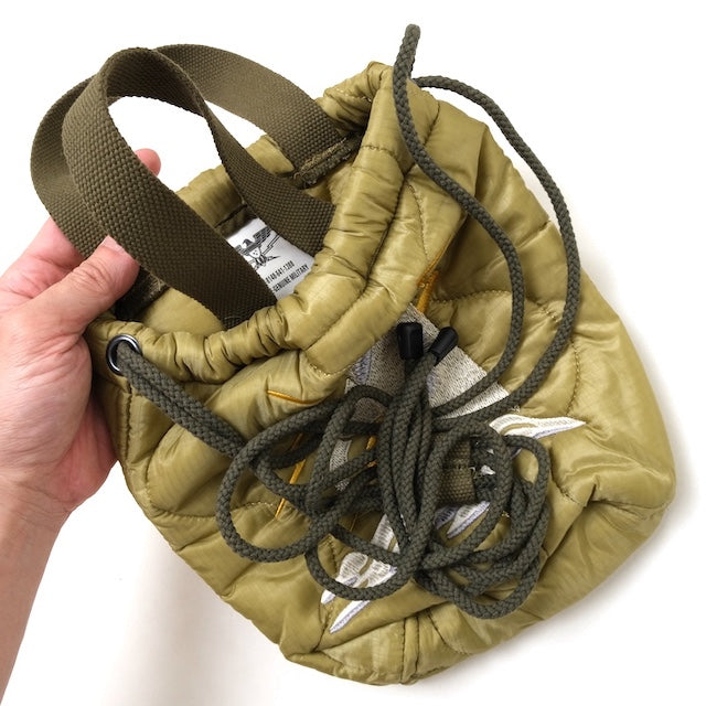 HOUSTON（ヒューストン）EMB QUILTING EFECT BAG 刺繍キルティング エフェクトバッグ [ALASKA][2色]【レターパックプラス対応】