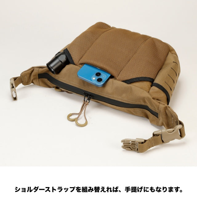 J-TECH（ジェイテック）C9 TYPE II 15-POCKETS LASER CUT MOLLE ADJUSTABLE SLING PACK [4色][C9タイプ2 レーザーカット モーリー アジャスタブルスリングパック] 【中田商店】