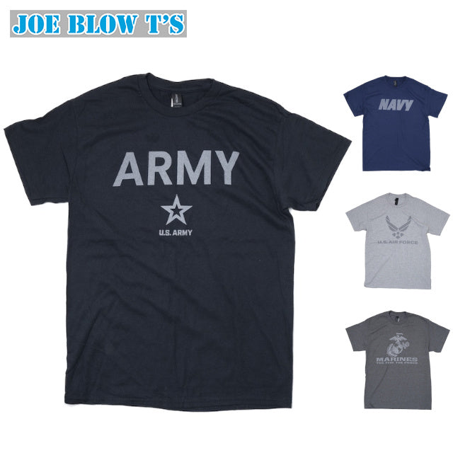 JOE BLOW T'S MILITARY TEE  ミリタリー Tシャツ[4色][リフレクター ロゴ プリント]【レターパックプラス対応】