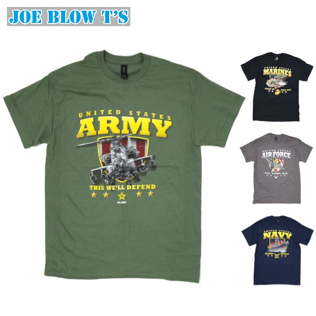 JOE BLOW T'S MILITARY TEE  ミリタリー Tシャツ[4色][グラフィックプリント]【レターパックプラス対応】