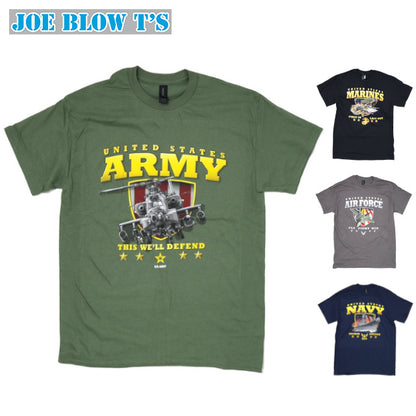 JOE BLOW T'S MILITARY TEE  ミリタリー Tシャツ[4色][グラフィックプリント]【レターパックプラス対応】