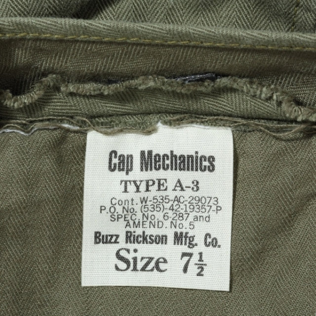 BUZZ RICKSON'S （バズリクソン）Type A-3 MECHANICS CAP [BR02536]【レターパックプラス対応】