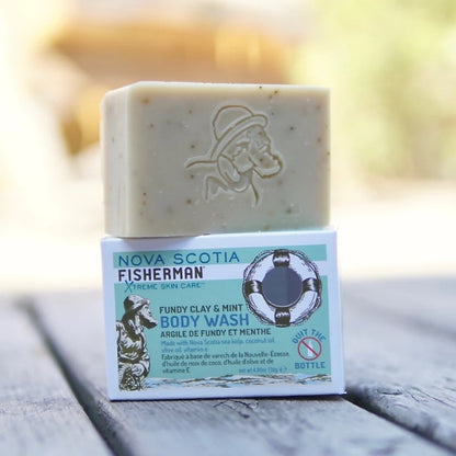 NOVA SCOTIA FISHERMAN（ノバスコシアフィッシャーマン）Body Wash Bar ファンディクレイ&ミントソープ  【レターパックプラス対応】