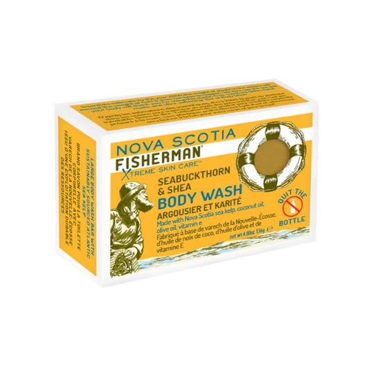 NOVA SCOTIA FISHERMAN（ノバスコシアフィッシャーマン）Body Wash Bar シーバックソーン&シアバターソープ 【レターパックプラス対応】