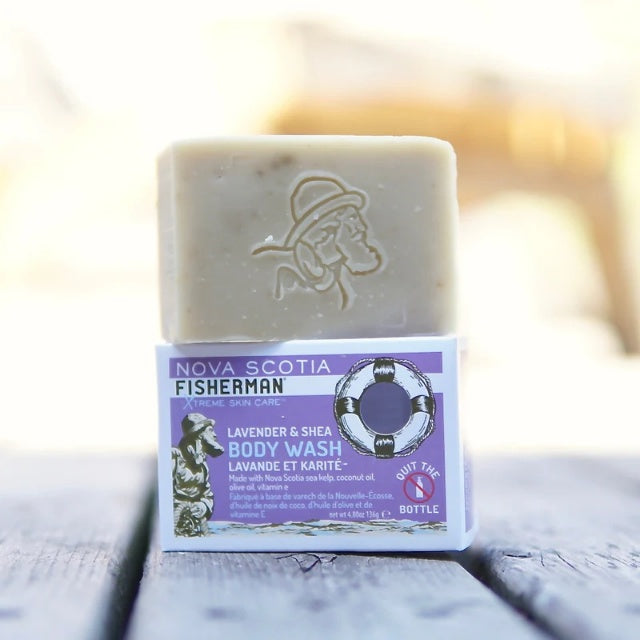 NOVA SCOTIA FISHERMAN（ノバスコシアフィッシャーマン）Body Wash Bar ラベンダー&シアバターソープ 【レターパックプラス対応】