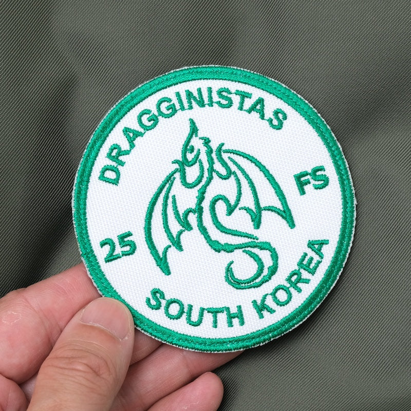 Military Patch（ミリタリーパッチ）DRAGGINISTAS 25FS SOUTH KOREA [フック付き]【レターパックプラス対応】【レターパックライト対応】