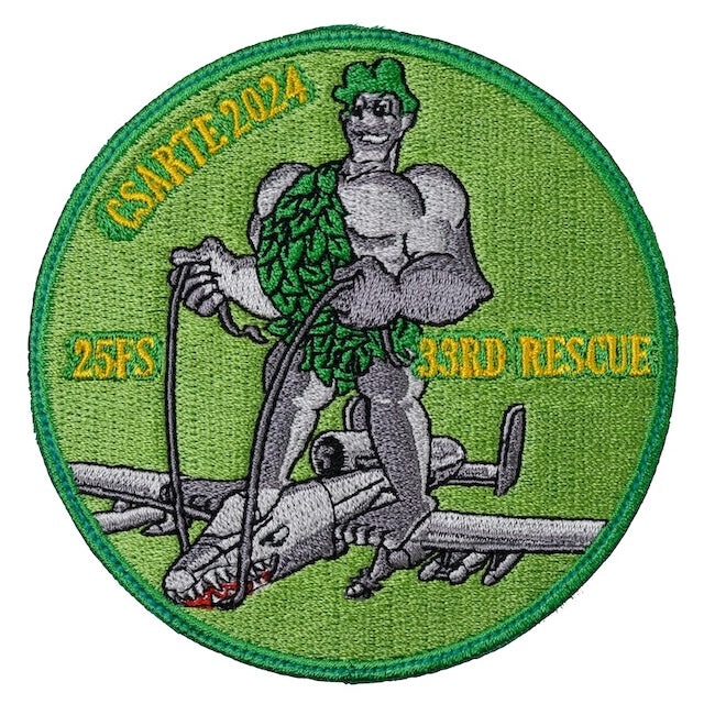 Military Patch（ミリタリーパッチ）CSARTE 2024 25FS 33RD RESCUE [フック付き]【レターパックプラス対応】【レターパックライト対応】