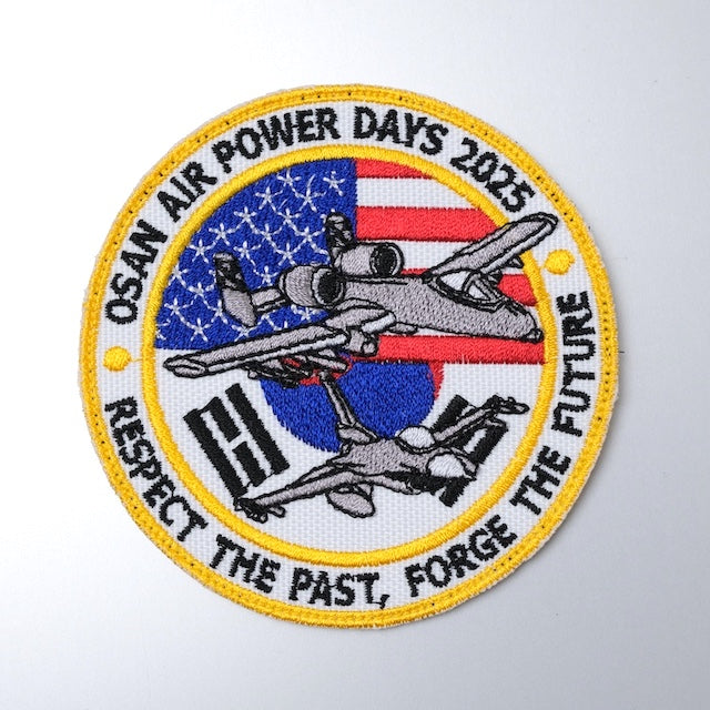 Military Patch（ミリタリーパッチ）OSAN AIR POWER DAYS 2025 ラウンド 2フラッグ [フック付き]【レターパックプラス対応】【レターパックライト対応】