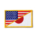 Military Patch（ミリタリーパッチ）2フラッグ インポート フルカラー [フック付き]【レターパックプラス対応】【レターパックライト対応】
