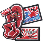 Military Patch PACIFIC AIR FORCE &amp; 18th Wing Set of 2 [Christmas Colors] [With Hook] [Letter Pack Plus Compatible] [Letter Pack Light Compatible]
