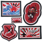 Military Patch PACIFIC AIR FORCE &amp; 18th Wing Set of 2 [Christmas Colors] [With Hook] [Letter Pack Plus Compatible] [Letter Pack Light Compatible]