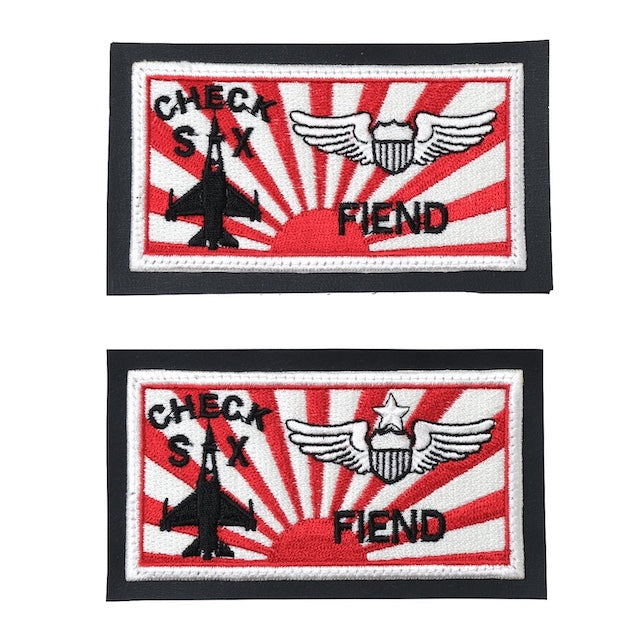 Military Patch PACIFIC AIR FORCE &amp; 18th Wing Set of 2 [Christmas Colors] [With Hook] [Letter Pack Plus Compatible] [Letter Pack Light Compatible]