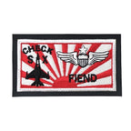 Military Patch PACIFIC AIR FORCE &amp; 18th Wing Set of 2 [Christmas Colors] [With Hook] [Letter Pack Plus Compatible] [Letter Pack Light Compatible]