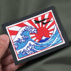 Military Patch PACIFIC AIR FORCE &amp; 18th Wing Set of 2 [Christmas Colors] [With Hook] [Letter Pack Plus Compatible] [Letter Pack Light Compatible]