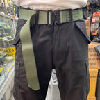 US（米軍放出品）カスタム Cobra Buckle ナイロンウェブベルト OD [US Litter Strap Custom Cobra Web Belt]