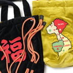 HOUSTON（ヒューストン）VELVETEEN EFECT BAG 刺繍別珍 エフェクトバッグ [MAP][2色]【レターパックプラス対応】