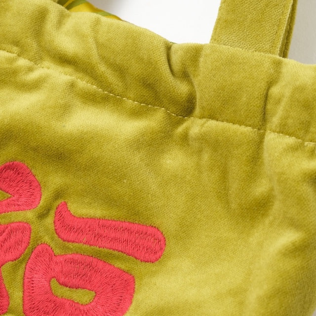 HOUSTON（ヒューストン）VELVETEEN EFECT BAG 刺繍別珍 エフェクトバッグ [MAP][2色]【レターパックプラス対応】