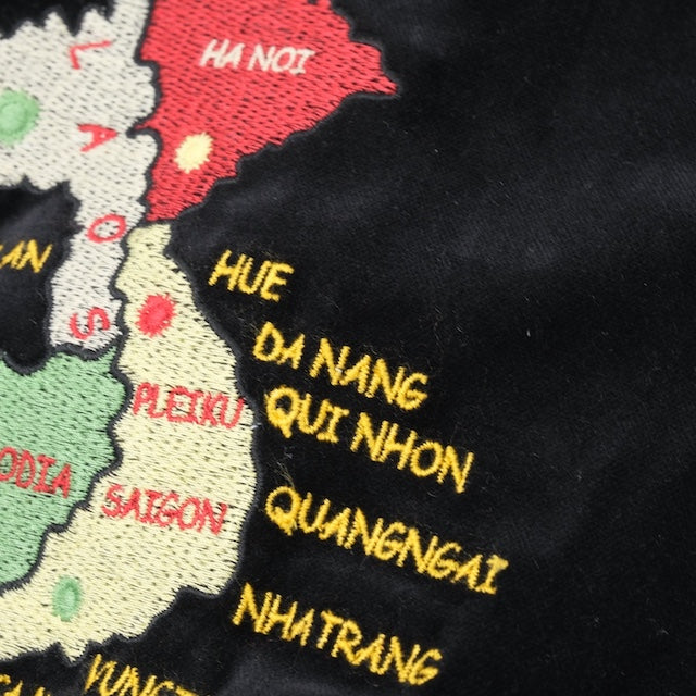 HOUSTON（ヒューストン）VELVETEEN EFECT BAG 刺繍別珍 エフェクトバッグ [MAP][2色]【レターパックプラス対応】