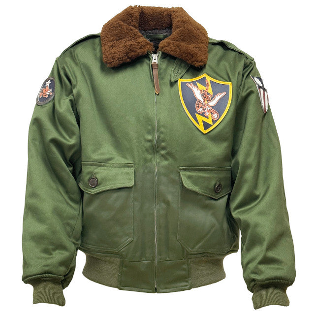 SESSLER TYPE B-10 Flight Jacket Flying Tigers OD with Patch [Vintage Reprint] [Nakata Shoten]