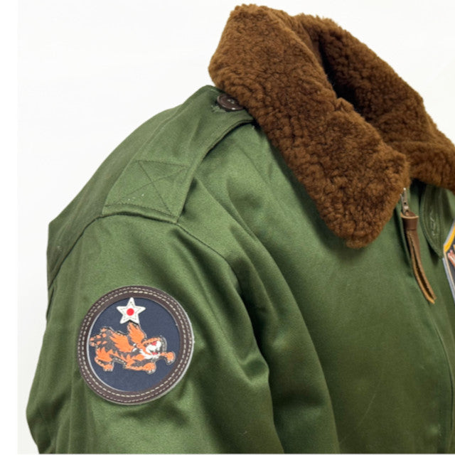 SESSLER TYPE B-10 Flight Jacket Flying Tigers OD with Patch [Vintage Reprint] [Nakata Shoten]