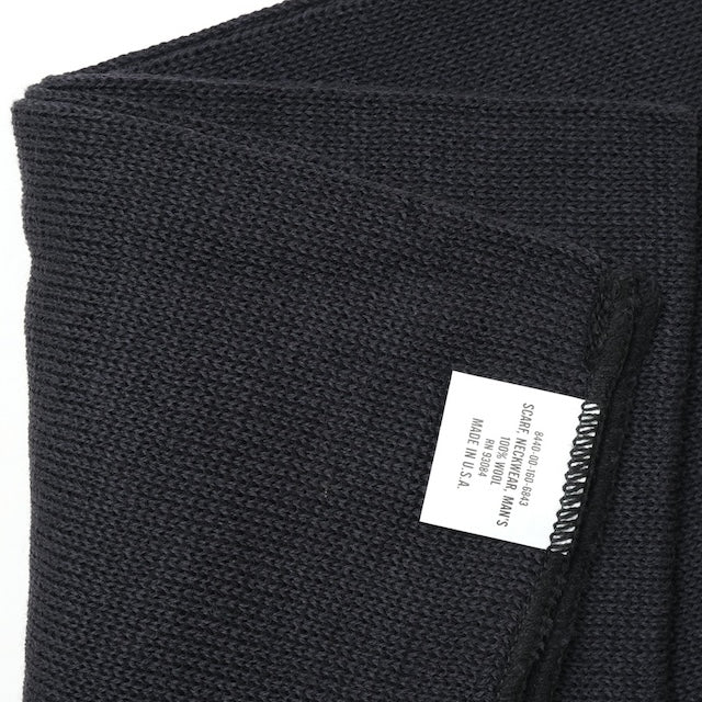 MILITARY（ミリタリー）ウール スカーフ [BLACK]【レターパックプラス対応】