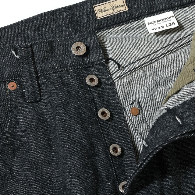 WILLIAM GIBSON by BUZZ RICKSON'S（ウイリアムギブソン バズリクソン）WORLD WAR II BLACK DENIM WAIST OVERALLS [BR43042]