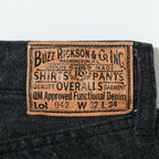 WILLIAM GIBSON by BUZZ RICKSON'S（ウイリアムギブソン バズリクソン）WORLD WAR II BLACK DENIM WAIST OVERALLS [BR43042]