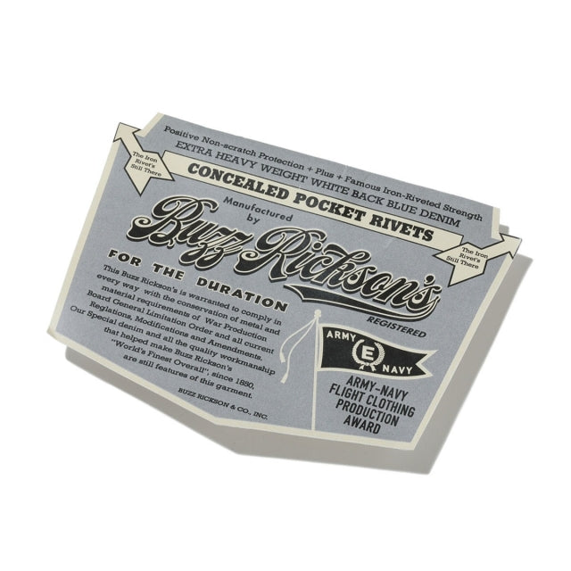 WILLIAM GIBSON by BUZZ RICKSON'S（ウイリアムギブソン バズリクソン）WORLD WAR II BLACK DENIM WAIST OVERALLS [BR43042]