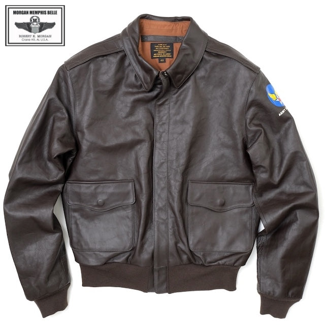 MORGAN MEMPHIS BELLE（モーガン メンフィスベル）TYPE A-2 HORSEHIDE SEAL BROWN AFマーク付 [MG-701-DK-W/M]【中田商店】