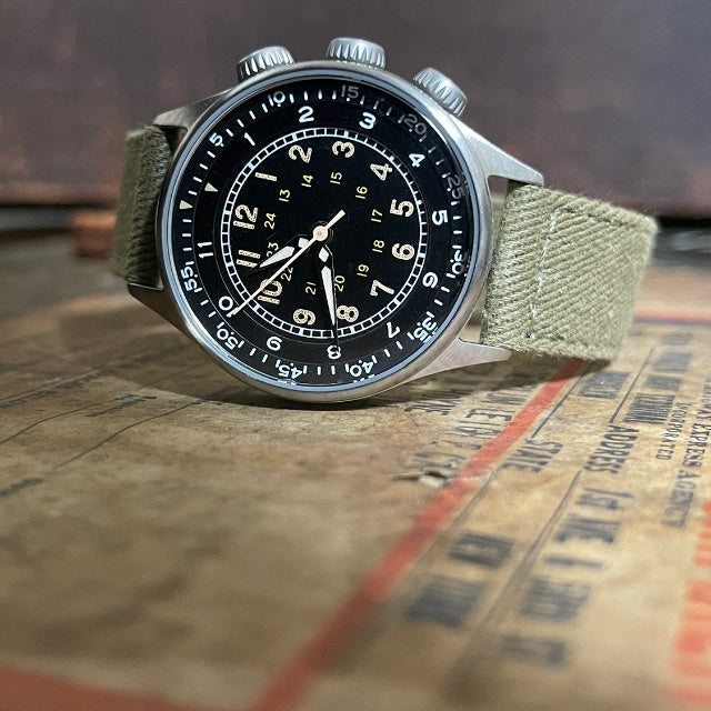 M.R.C. WATCH CO.（モントルロロイ）TYPE A-15 ELASPED TIME 米軍航空
