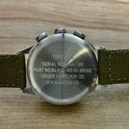M.R.C. WATCH CO.（モントルロロイ）TYPE A-15 ELASPED TIME 米軍航空時計 KHAKI色布製ストラップ  [クォーツ][WW2 REPLICA][A-2454]【中田商店】