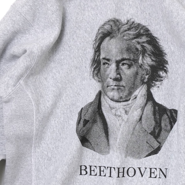 HOUSTON（ヒューストン）PRINT U.S. COTTON R/V SWEAT “ Beethoven” [22319]