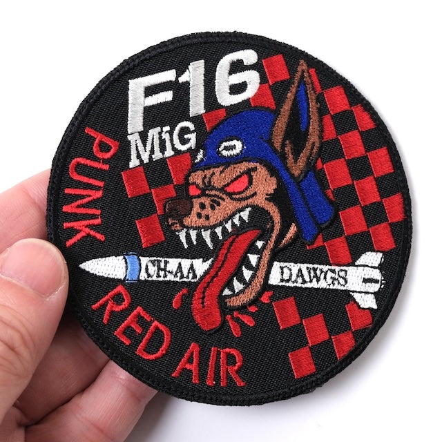 Military Patch（ミリタリーパッチ）USAF F-16 MiG KILL “RED FLAG” [フック付き]【レターパックプラス対応】【レターパックライト対応】