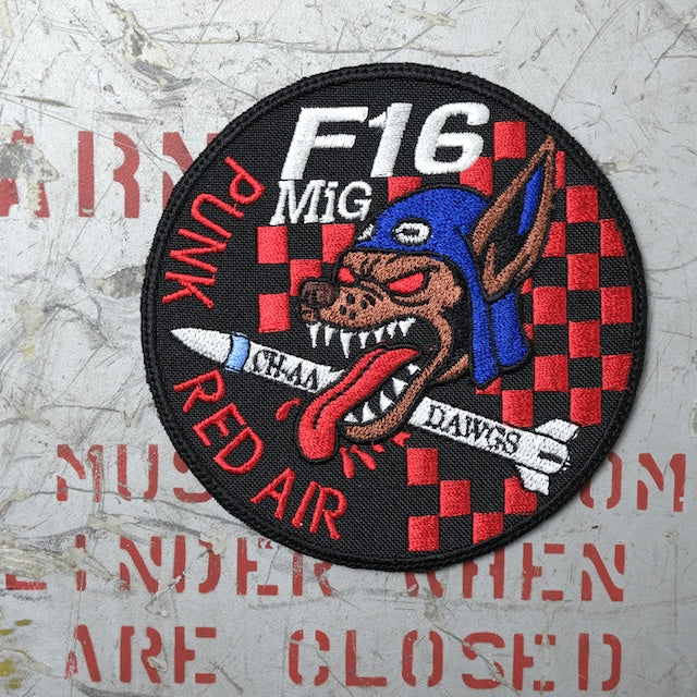 Military Patch（ミリタリーパッチ）USAF F-16 MiG KILL “RED FLAG” [フック付き]【レターパックプラス対応】【レターパックライト対応】