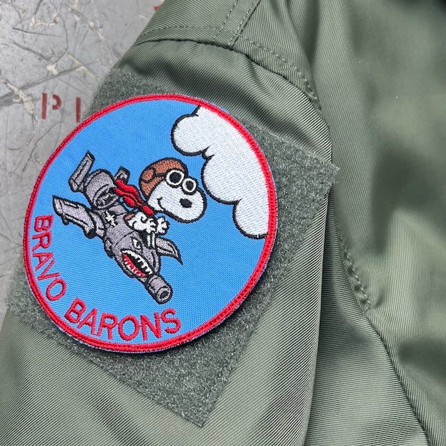 Military Patch（ミリタリーパッチ）USAF 25th Fighter Squadron “BRAVO BARONS” [フック付き]【レターパックプラス対応】【レターパックライト対応】