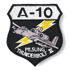 Military Patch（ミリタリーパッチ）A-10 PILSUNG THUNDERBOLT II 25th SQ ブラックイエローカラー [フック付き]【レターパックプラス対応】【レターパックライト対応】