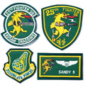 Military Patch 25FS for Leather, 4-Patch Set [with Hook] [Letter Pack Plus compatible] [Letter Pack Light compatible]