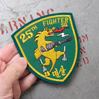 Military Patch（ミリタリーパッチ）25FS レザー用 4枚 セット [フック付き]【レターパックプラス対応】【レターパックライト対応】
