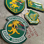 Military Patch（ミリタリーパッチ）25FS レザー用 4枚 セット [フック付き]【レターパックプラス対応】【レターパックライト対応】