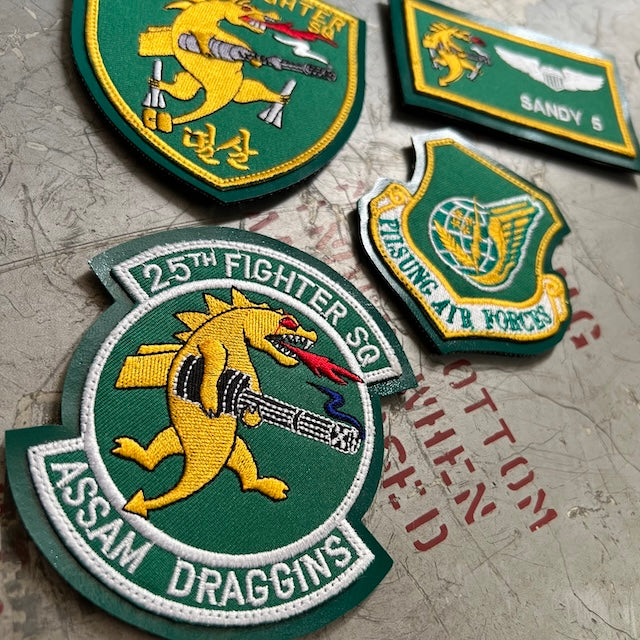 Military Patch（ミリタリーパッチ）25FS レザー用 4枚 セット [フック付き]【レターパックプラス対応】【レターパックライト対応】