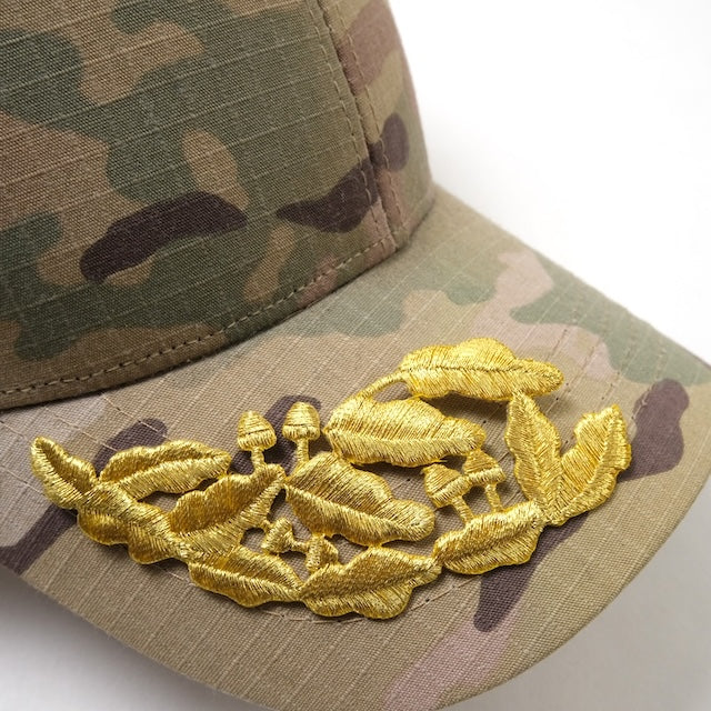 Military Patch（ミリタリーパッチ）米軍 スクランブル エッグ パッチ 将官用 左右セット [ゴールド]【レターパックプラス対応】【レターパックライト対応】