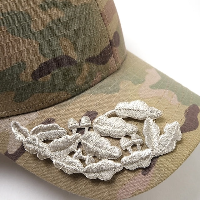 Military Patch（ミリタリーパッチ）米軍 スクランブル エッグ パッチ 将官用 左右セット [シルバー]【レターパックプラス対応】【レターパックライト対応】