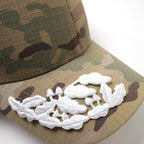 Military Patch（ミリタリーパッチ）米軍 スクランブル エッグ パッチ 将官用 左右セット [ホワイト]【レターパックプラス対応】【レターパックライト対応】