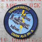 Military Patch（ミリタリーパッチ）THUNDERBOLT OSAN ALS 26-A パッチ [フック付き]【レターパックプラス対応】【レターパックライト対応】