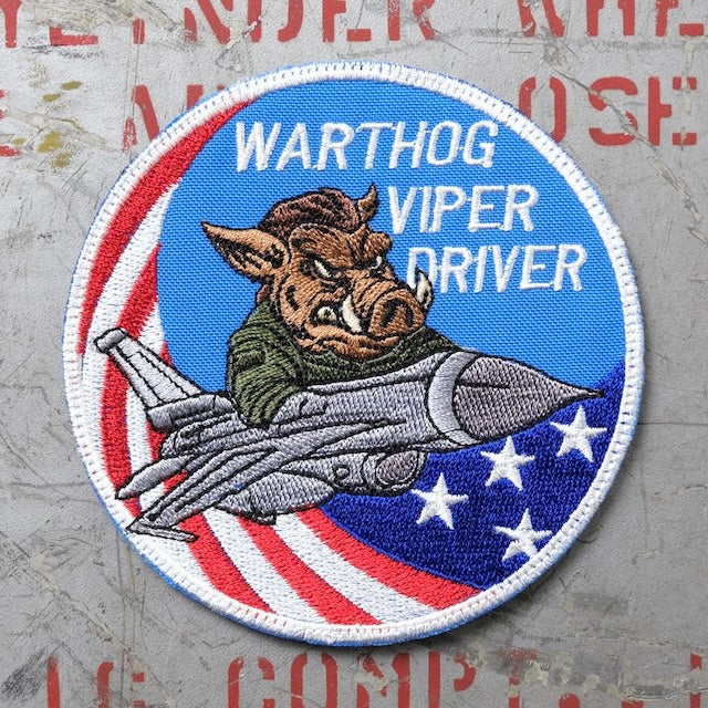 Military Patch（ミリタリーパッチ）WARTHOG VIPER DRIVER パッチ [フック付き]【レターパックプラス対応】【レターパックライト対応】