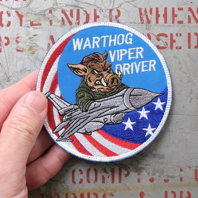 Military Patch（ミリタリーパッチ）WARTHOG VIPER DRIVER パッチ [フック付き]【レターパックプラス対応】【レターパックライト対応】