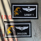 Military Patch（ミリタリーパッチ）25th SQ ブラックイエローカラー 4枚セット [フック付き]【レターパックプラス対応】【レターパックライト対応】